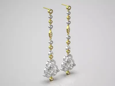 bride jewelry earring je0032 3D print model