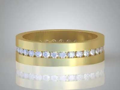 Diamond ring 0344 3D printable model Free 3D print model