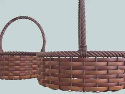 Wicker baskets 3D model