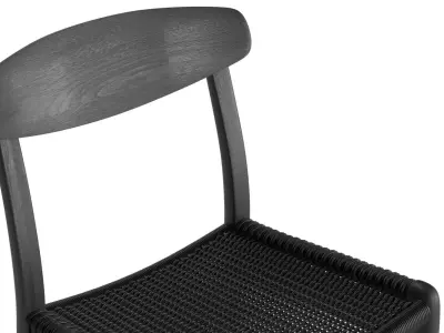 Larsen Solid Wood Dining Chair 3D model