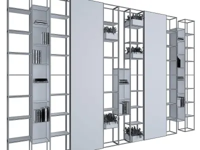 Metal  Marble shelf 3D model