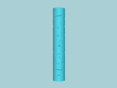 Texture Roll 46 Happy Birthday - Fondant Decoration Maker 3D print model