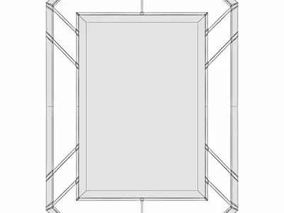 Rectangular decorative mirror KFE1350 3D model purchase