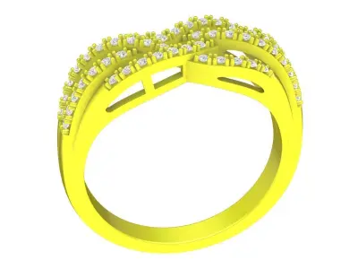 A4537 Fashion Diamond Women Ring 3D print model