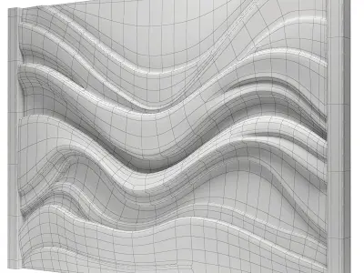 Decorativ panel wave 28 3D model