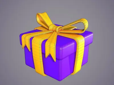 Gift Box Cartoon Low-poly 3D model