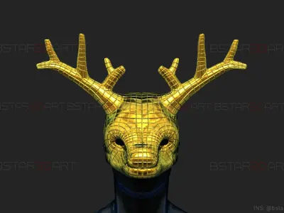 Squid Game Mask - Vip Deer Mask Cosplay 3D print model