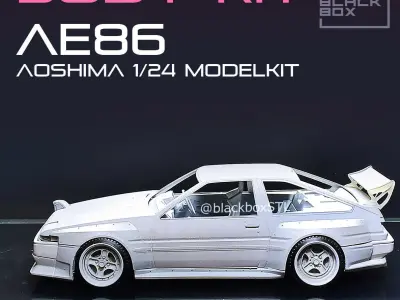 Bodykit for AE86 AOSHIMA 1-24th Modelkit 3D print model