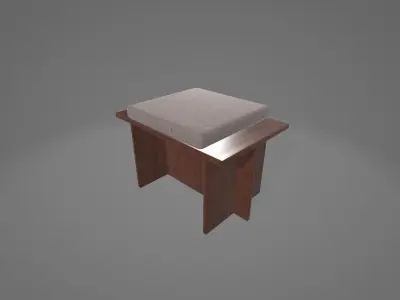 Seater - Frank llyod Wright Free low-poly 3D model