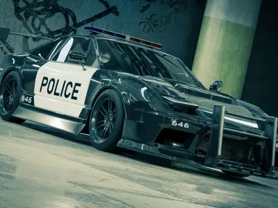 Nissan 180SX Police Car 3D model