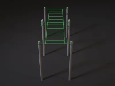 Workout 4 pull up bar 3D model