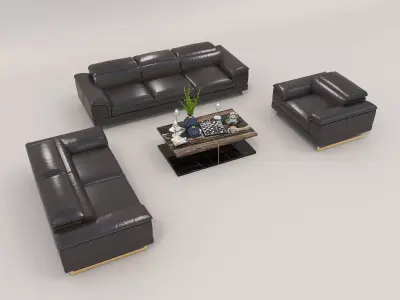 Modern Sofa and Armchair 3 3D model