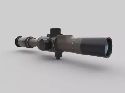 Snipper scope Low-poly 3D model