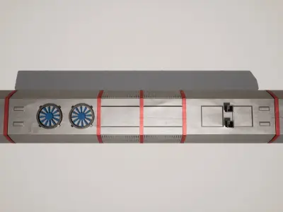 Animated game-ready Locomotive Low-poly 3D model