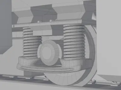 WAP 7 electric train on tracks Free 3D model