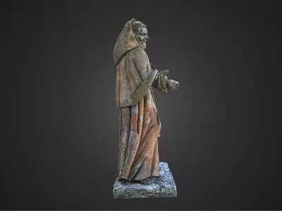 Saint Antonius - Anthony the Great - Statue 3D model