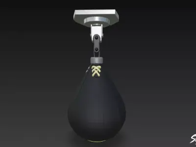 Black Speed Bag Low-poly 3D model