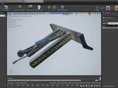 ZBL Mini Excavator - Unreal Project Low-poly 3D model