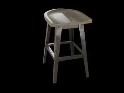 Bar Chair 02 Low-poly 3D model