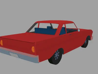 Toon car Free low-poly 3D model