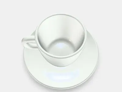 FARGKLAR Cup with saucer 1 Low-poly 3D model