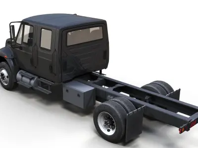Durastar crewcab truck Low-poly 3D model