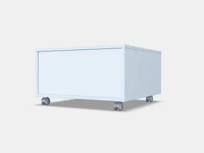 SLAKT Storage box with castors 3D model