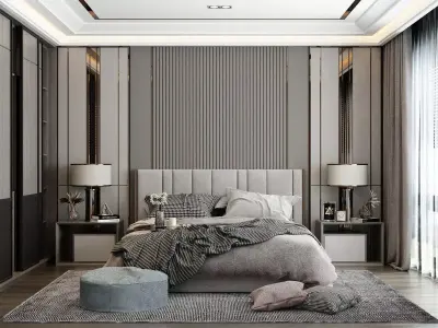 Bedroom luxury set 04 3D model 3D model