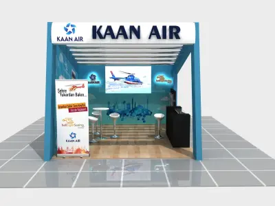  3D Modern Expo Stand 24 3D model
