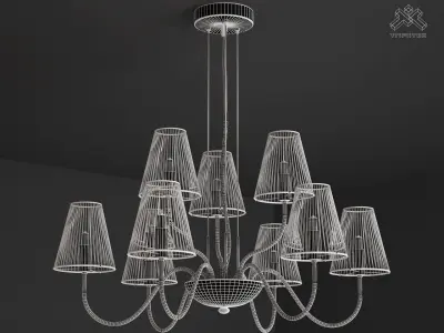 Silba Chandelier 9L 3D model