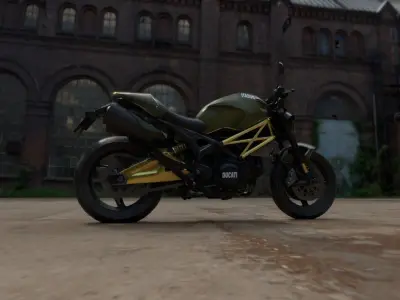 Ducati Monster Motorcycle PBR Gameready Realistic Low-poly 3D model