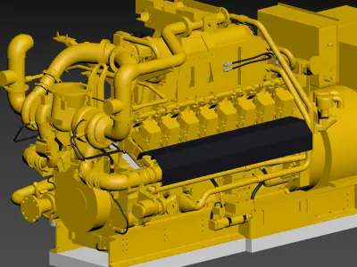 CAT SCI FI Gas engine Low-poly 3D model