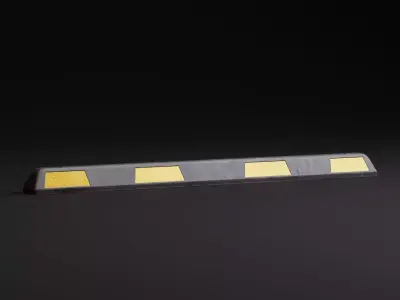 Car Parking Stop PBR Game-Ready Low-poly 3D model