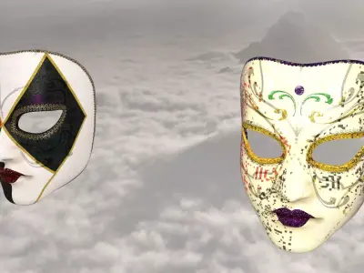 Fun mask carnival 3D model