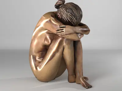 Arpdale Peace Cold Cast Female Figurine Low-poly 3D model