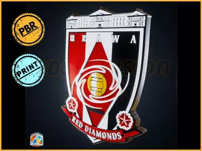 Urawa Red Diamonds logo - Cinematic - 3D print 3D model