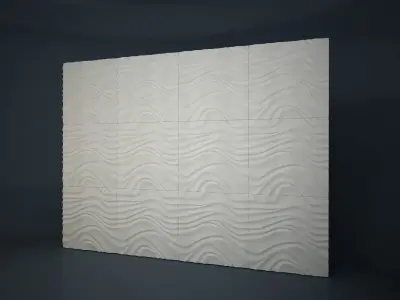 01 GESSO PATTERN 3D WALL Low-poly 3D model