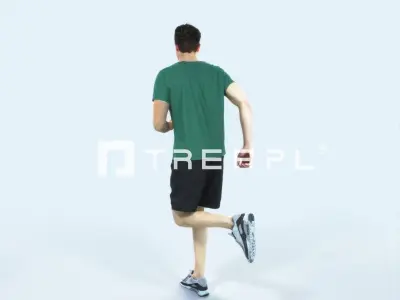 Virtue 02E Running Jogging Football Sports Man Low-poly 3D model purchase
