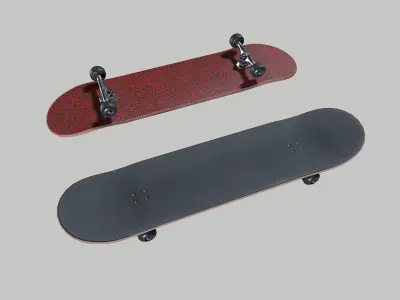 Skateboard Game Ready PBR Model Low-poly 3D model
