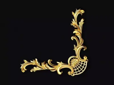 Central decor ornament for furniture 3D model 976