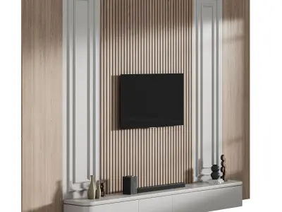 Modern TV Wall 030 3D model