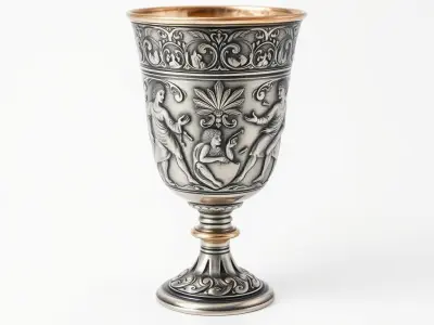 Ornate Goblet Model Pack Low-poly 3D model