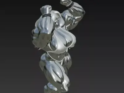 Bodybuilder Woman 03 3D print model