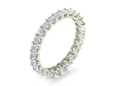 U Shaped Eternity Ring 2 point 6 mm stone size swiss 17 and EU57 3D print model