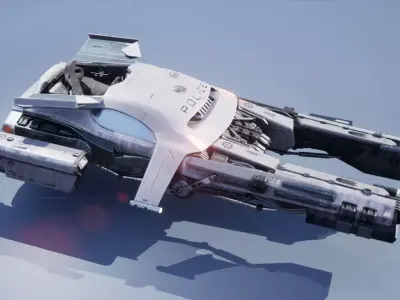 Hovercar police vehicle Sci-fi 3D 3D model