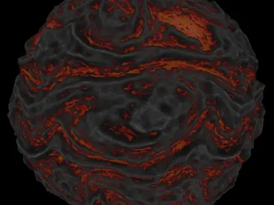 Lava PBR orange ball Texture