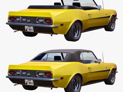 Chevrolet camaro Yenko 1968 convertible 3D model