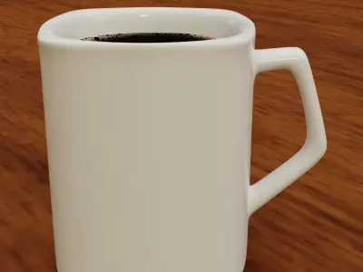 Cup of Coffee Low-poly 3D model