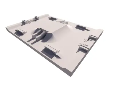 Skatepark-Skate Park PACK 3D model