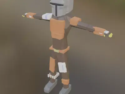 Mandalorian LOW POLY star wars character Free 3D model